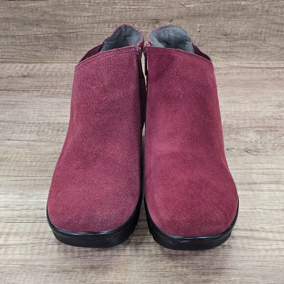Skechers Parallel Ditto Boots Women's Sz 11 Burgundy Suede Wedge Booties (44746) - Picture 2 of 9